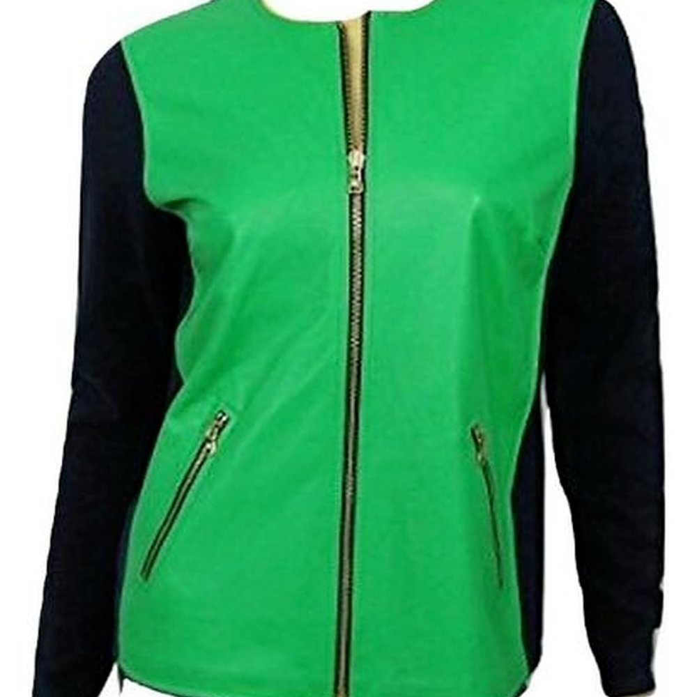 Lauren Ralph Lauren Leather Cotton Jacket M